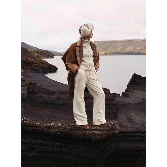 NWT Women’s Banana Republic Classic Sunday Wool Blend Camel/Tan Pea Coat Size M - Picture 3 of 8